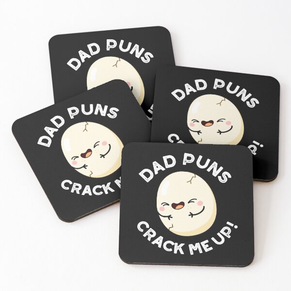 Item preview, Dad Puns Crack Me Up Funny Egg Puns (Dark BG) designed and sold by punnybone.