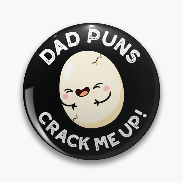 Item preview, Dad Puns Crack Me Up Funny Egg Puns (Dark BG) designed and sold by punnybone.