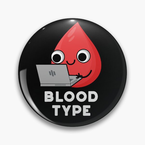 Item preview, Blood Type Funny Blood Drop Puns (Dark BG) designed and sold by punnybone.