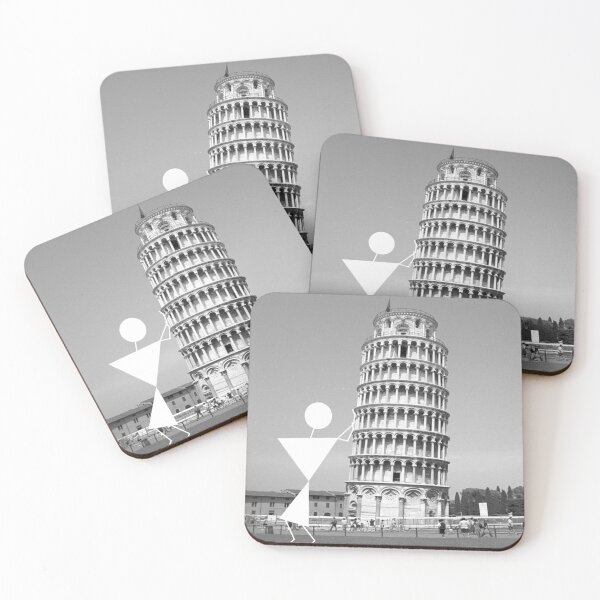 Item preview, Warli Man Leaning Tower of Pisa designed and sold by AmitSellsShirts.