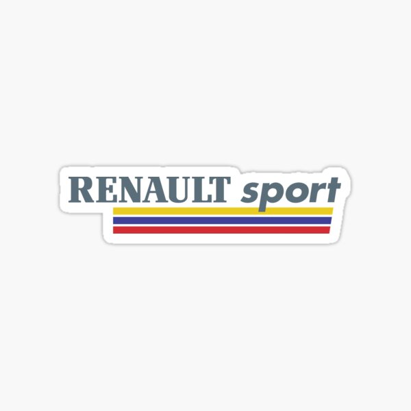 2 sticker logo RENAULT noir jaune RENAULT by XL-Shops