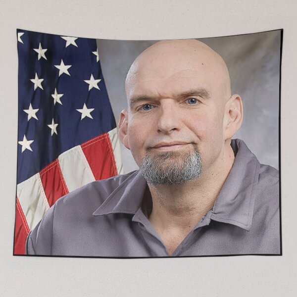 Item preview, John Fetterman US Flag designed and sold by jenniferidern60.