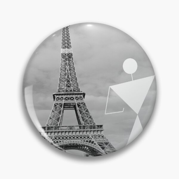 Item preview, Warli Man Selfie Eiffel Tower designed and sold by AmitSellsShirts.