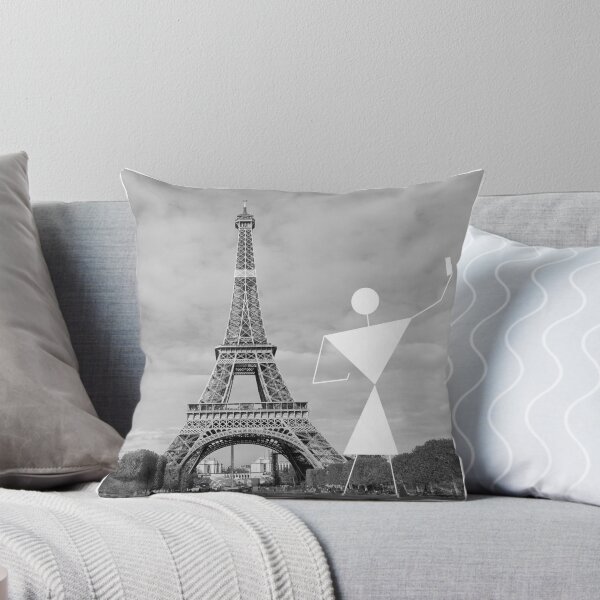Item preview, Warli Man Selfie Eiffel Tower designed and sold by AmitSellsShirts.