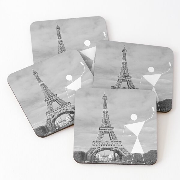 Item preview, Warli Man Selfie Eiffel Tower designed and sold by AmitSellsShirts.