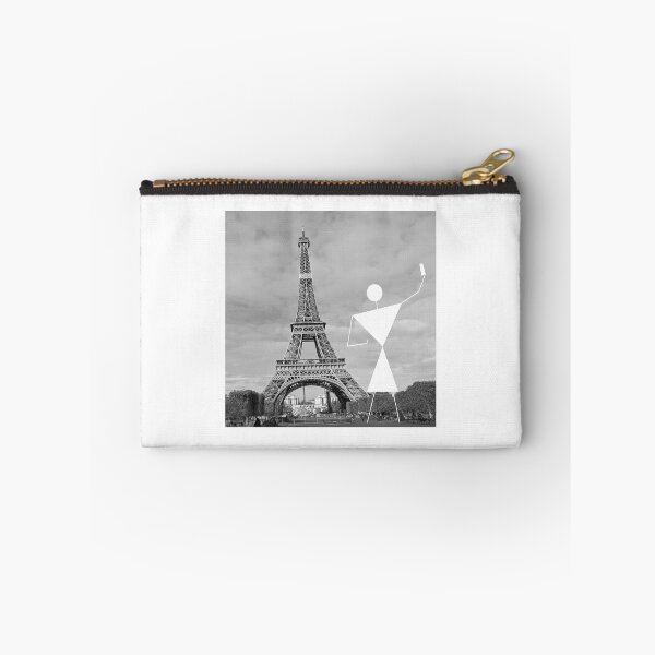 Item preview, Warli Man Selfie Eiffel Tower designed and sold by AmitSellsShirts.