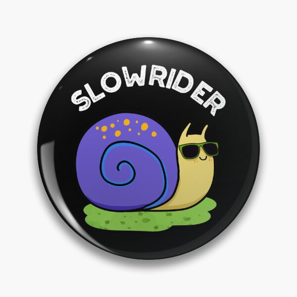 Item preview, Slow Rider Funny Snail Puns (Dark BG) designed and sold by punnybone.