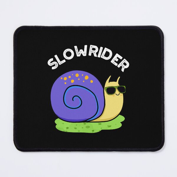 Item preview, Slow Rider Funny Snail Puns (Dark BG) designed and sold by punnybone.