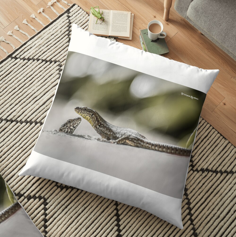 The charming lizards Floor Pillow