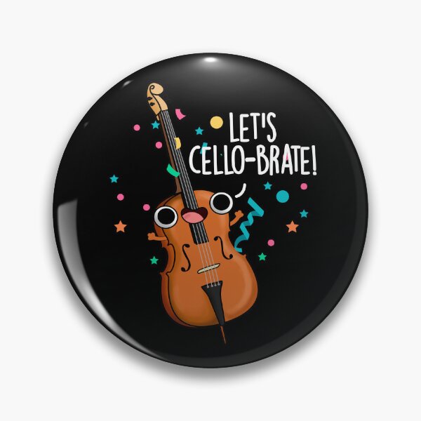 Item preview, Let's Cello-brate Funny Cello Puns (Dark BG) designed and sold by punnybone.