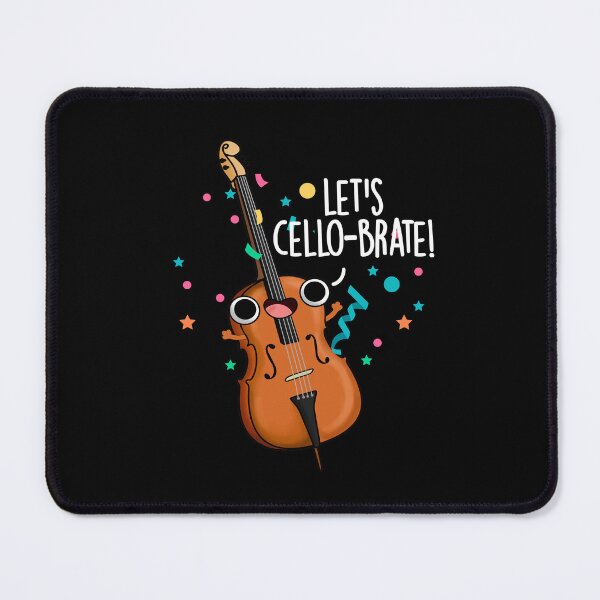 Item preview, Let's Cello-brate Funny Cello Puns (Dark BG) designed and sold by punnybone.