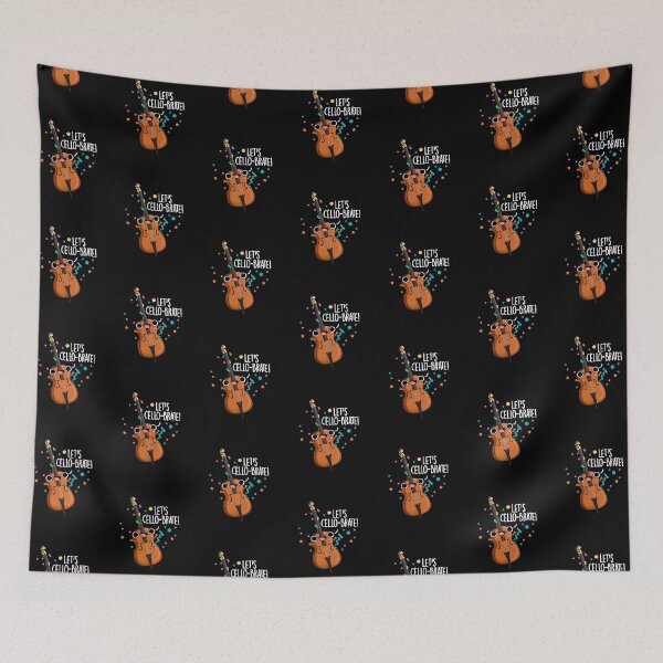 Item preview, Let's Cello-brate Funny Cello Puns (Dark BG) designed and sold by punnybone.