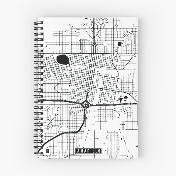 Item preview, Amarillo, Texas Street Map designed and sold by InkistPrints.