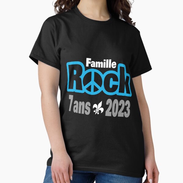 Famille Rock 7 ans 2023 Noir T-shirt classique
