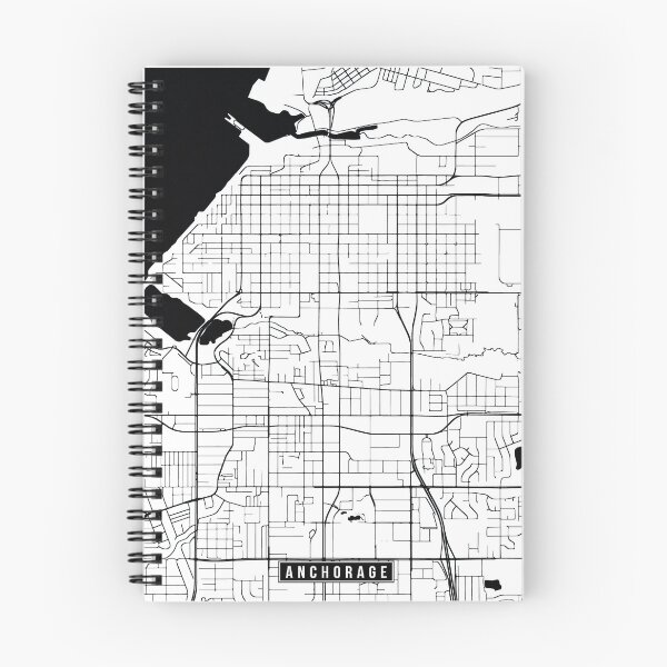 Artikelvorschau, Anchorage, Alaska Street Map entworfen und verkauft von InkistPrints.