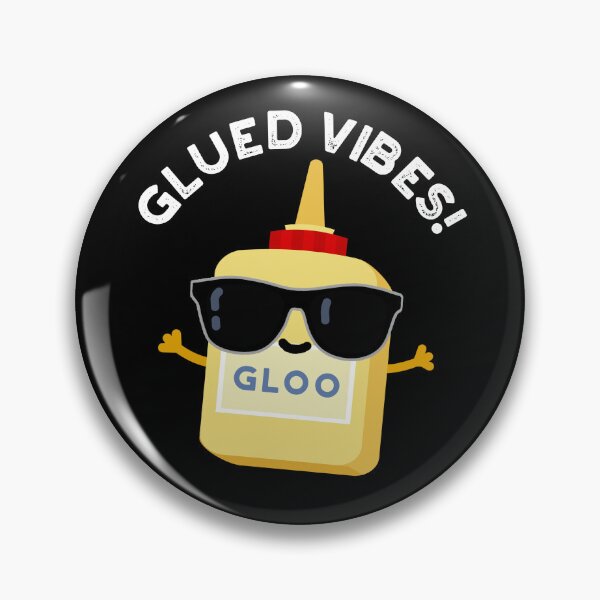 Item preview, Glued Vibes Funny Glue Puns (Dark BG) designed and sold by punnybone.