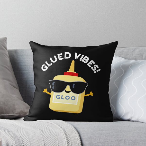 Item preview, Glued Vibes Funny Glue Puns (Dark BG) designed and sold by punnybone.