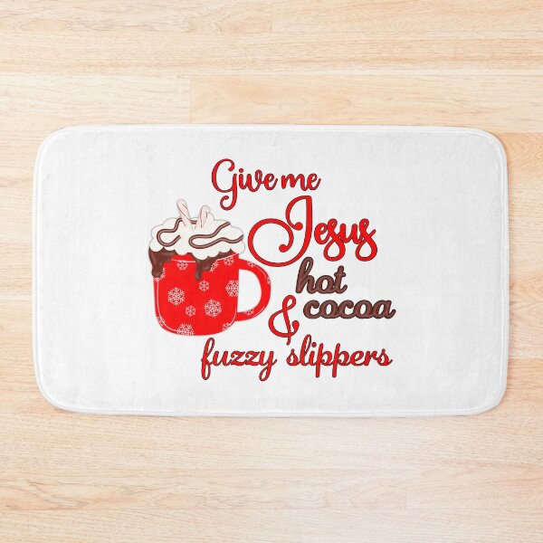 Item preview, Give me Jesus hot cocoa and fuzzy slippers designed and sold by SweetCreekFaith.