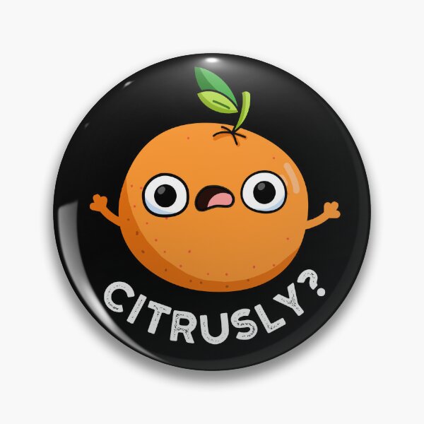 Item preview, Citrusly Orange Funny Fruit Puns (Dark BG) designed and sold by punnybone.