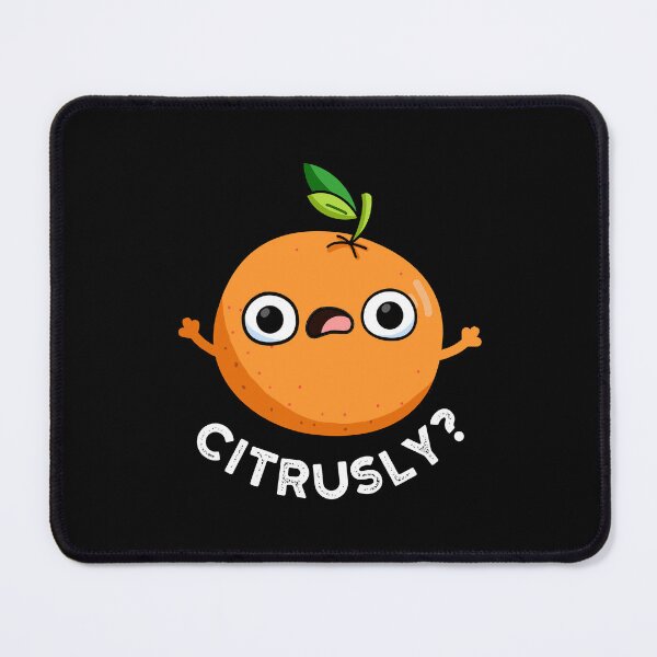 Item preview, Citrusly Orange Funny Fruit Puns (Dark BG) designed and sold by punnybone.