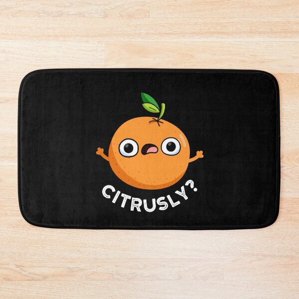 Item preview, Citrusly Orange Funny Fruit Puns (Dark BG) designed and sold by punnybone.