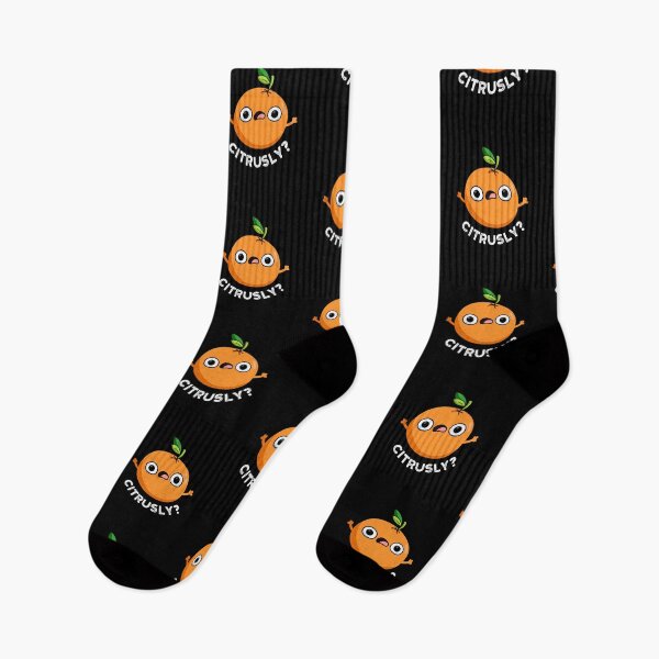 Item preview, Citrusly Orange Funny Fruit Puns (Dark BG) designed and sold by punnybone.