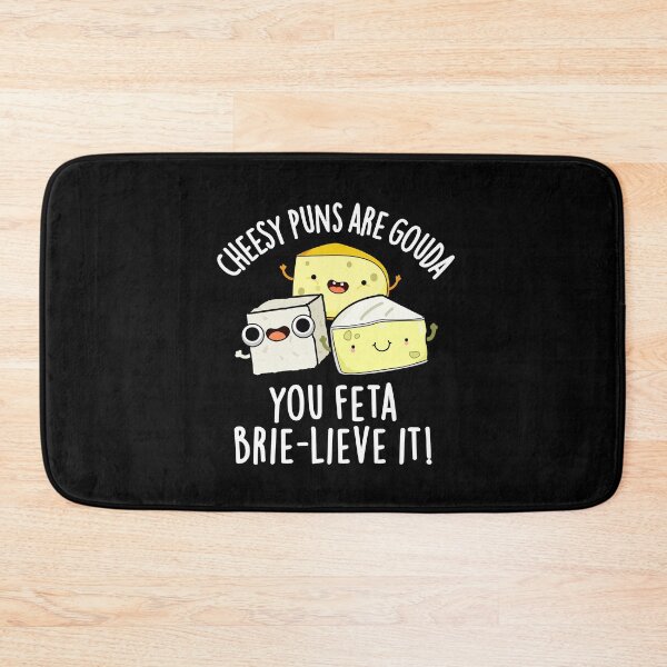 Item preview, Cheesy Puns Are Gouda You Feta Brie-lieve It Cheese Puns (Dark BG) designed and sold by punnybone.