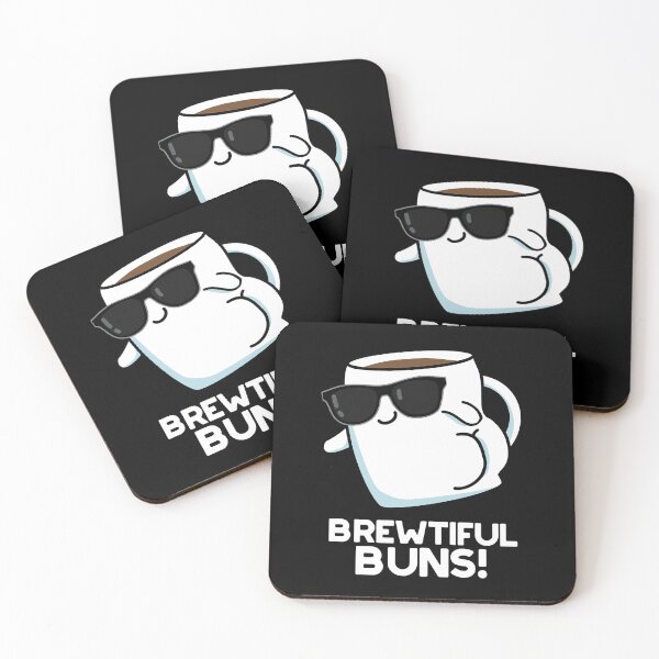 Item preview, Brewtiful Buns Funny Coffee Puns (Dark BG) designed and sold by punnybone.