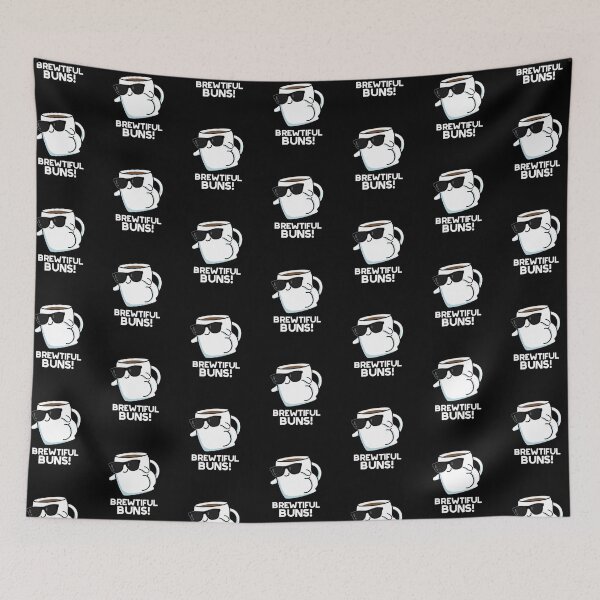 Item preview, Brewtiful Buns Funny Coffee Puns (Dark BG) designed and sold by punnybone.