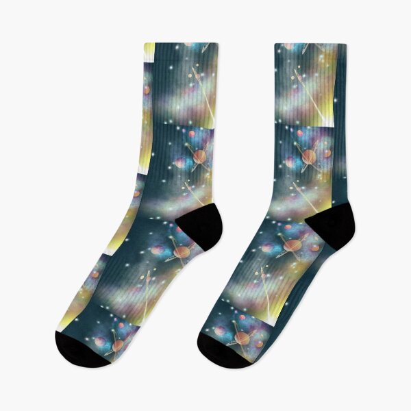 Item preview, Galaxy with planets Art designed and sold by PaperieJennifer.