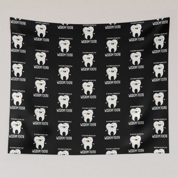 Item preview, Wisdom Tooth Funny Dental Puns (Dark BG) designed and sold by punnybone.