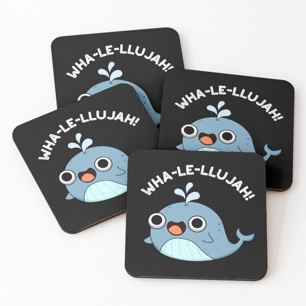 Item preview, Wha-le-llujah Funny Whale Puns (Dark BG) designed and sold by punnybone.