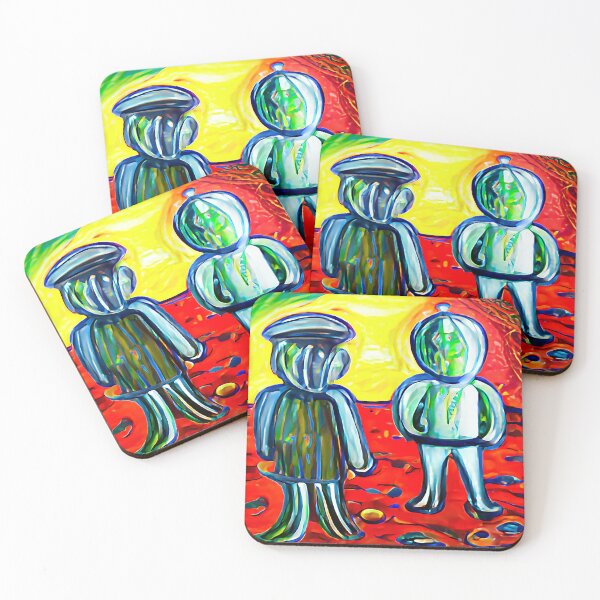 Item preview, Space explorers abstract colorful painting designed and sold by shrolts.