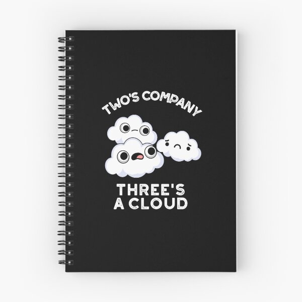 Item preview, Two Company Threes A Cloud Funny Weather Puns (Dark BG) designed and sold by punnybone.