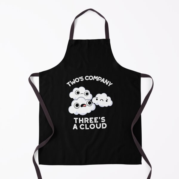Item preview, Two Company Threes A Cloud Funny Weather Puns (Dark BG) designed and sold by punnybone.