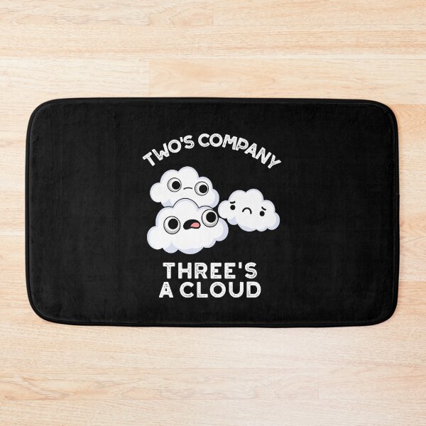 Item preview, Two Company Threes A Cloud Funny Weather Puns (Dark BG) designed and sold by punnybone.