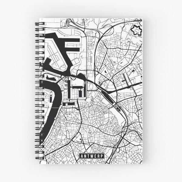 Artikelvorschau, Antwerp, Belgium Street Map entworfen und verkauft von InkistPrints.