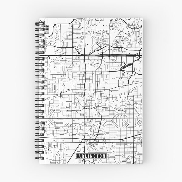 Artikelvorschau, Arlington, Texas Street Map entworfen und verkauft von InkistPrints.