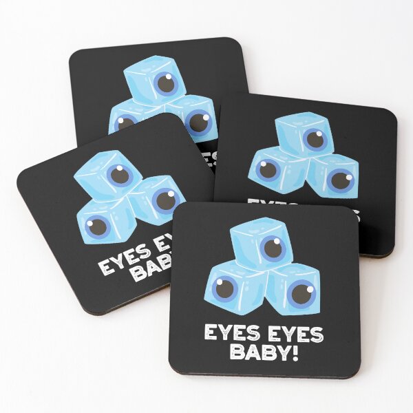 Item preview, Eyes Eyes Baby Funny Ice Puns (Dark BG) designed and sold by punnybone.