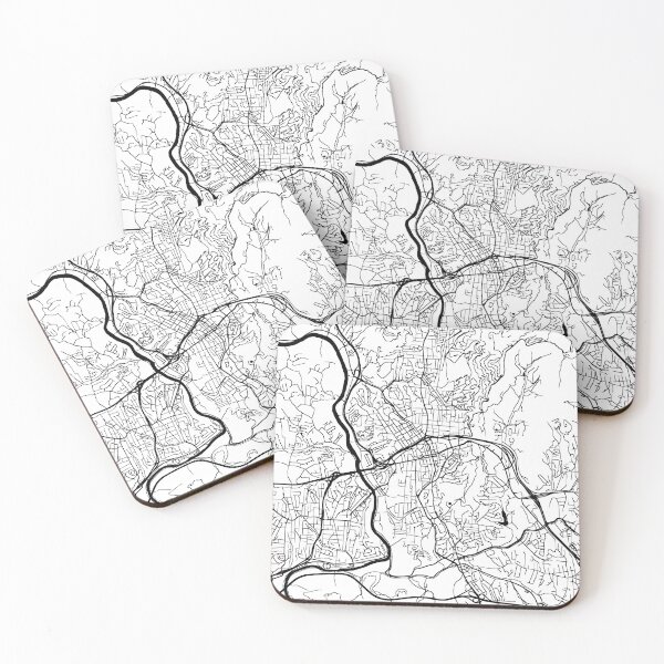 Item preview, Asheville, North Carolina Street Map designed and sold by InkistPrints.