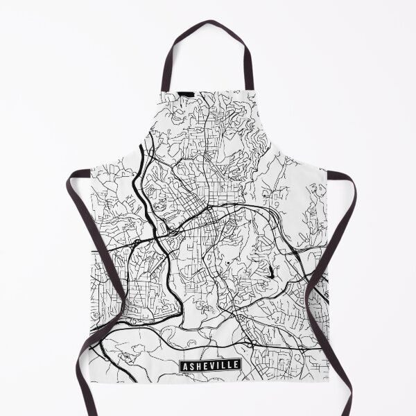 Item preview, Asheville, North Carolina Street Map designed and sold by InkistPrints.