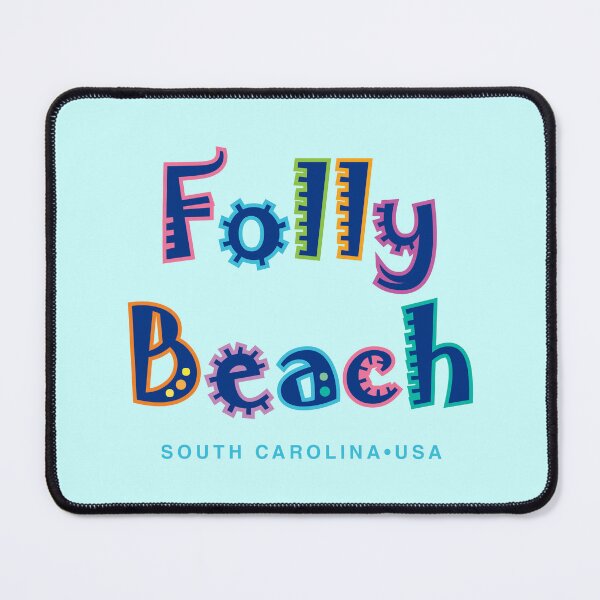 Item preview, Folly Beach South Carolina Typographic Design designed and sold by Futurebeachbum.