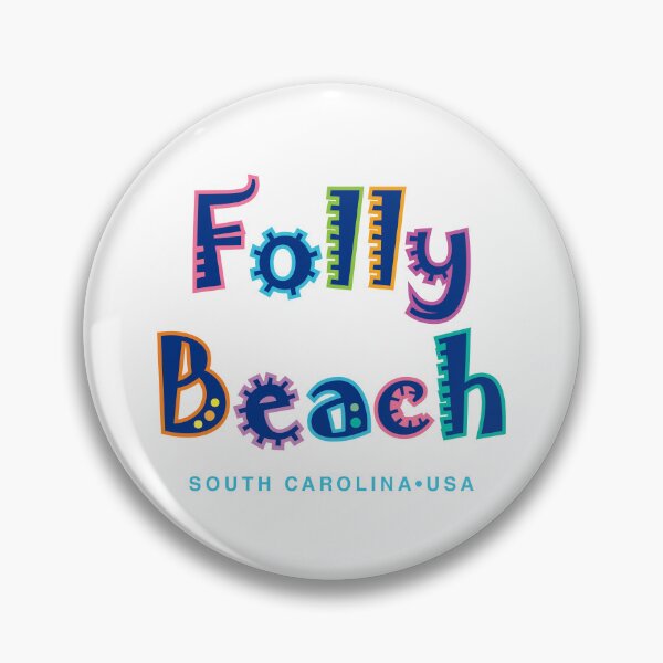 Item preview, Folly Beach South Carolina Typographic Design designed and sold by Futurebeachbum.