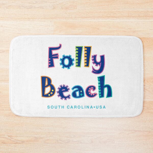 Item preview, Folly Beach South Carolina Typographic Design designed and sold by Futurebeachbum.