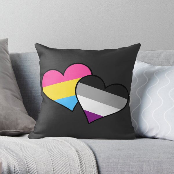 PanAce Hearts Throw Pillow