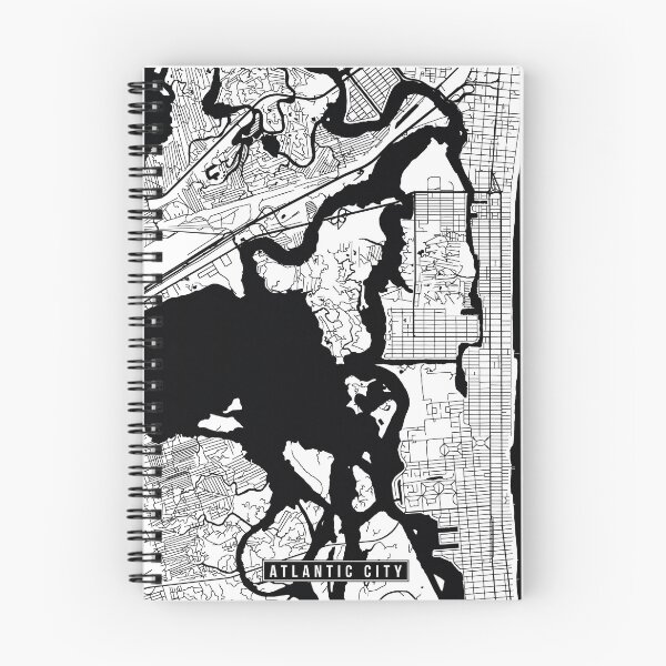 Item preview, Atlantic City, New Jersey Street Map designed and sold by InkistPrints.