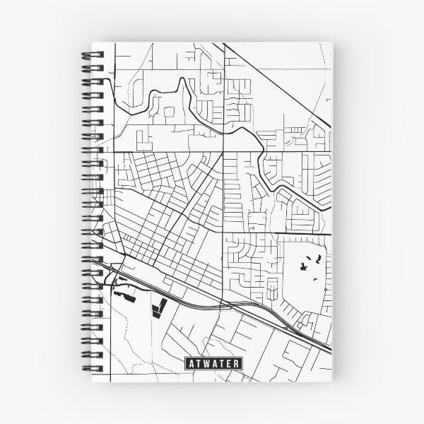 Item preview, Atwater, California Street Map designed and sold by InkistPrints.