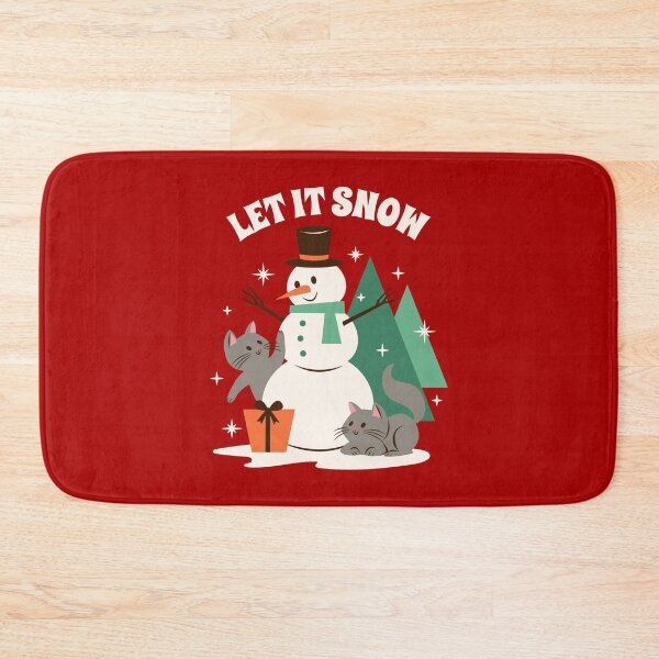 Item preview,  Cute Cats Playing With Christmas Snowman designed and sold by NUKMARKUS.