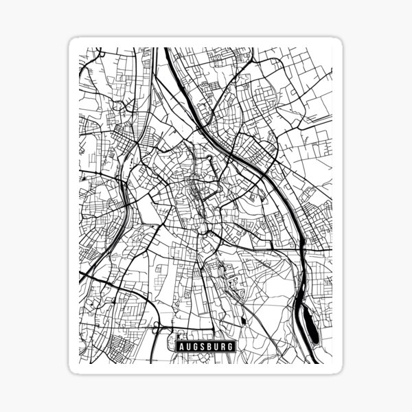 Artikel-Vorschau von Augsburg, Germany Street Map, designt und verkauft von InkistPrints.