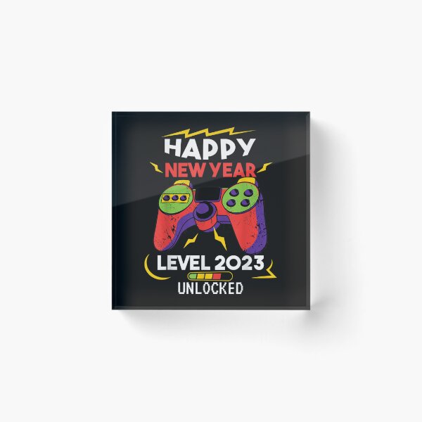 Item preview, Happy New Year Level 2023 Unlocked Video Game NYE Eve Party T-Shirt designed and sold by Baron-Hagen.